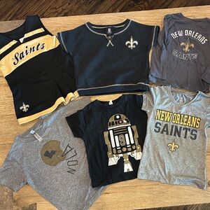 Team Apparel Kids Saints Tee - Black and Gold. Kids 4T